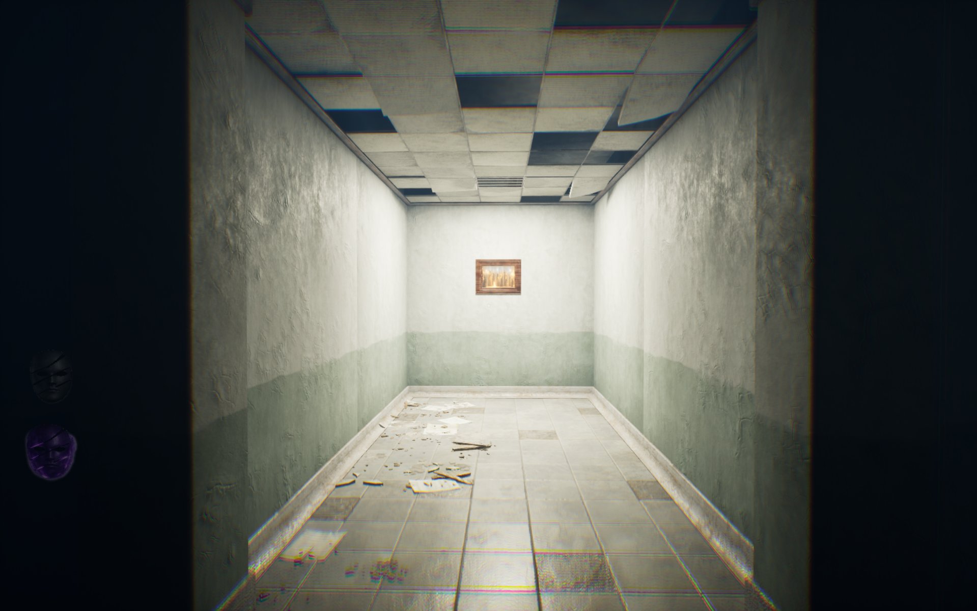 A lone photograph hanging in the maze, the key to the final gate